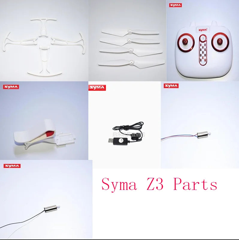 SYMA Z3 remote control aircraft accessories, charging cable, fan blade, protection ring, remote control motor, mobile phone hold