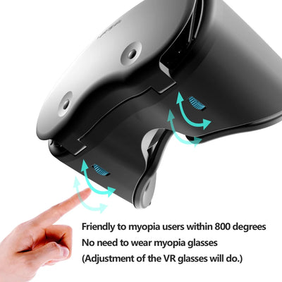 3D Virtual Reality VR Glasses For iPhone Android Smartphone Cell Mobile Phone Helmet Headset Wirth Real With Controller Lenses