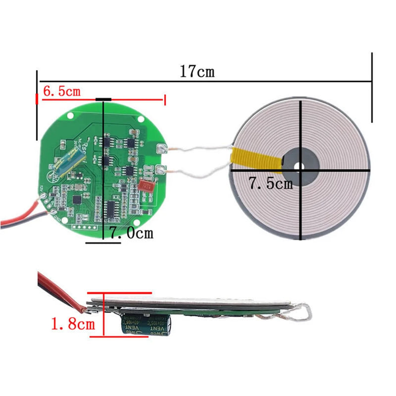 Fast Qi Wireless Charger Module Transmitter PCBA Circuit Board Coil For iPhone 11 Galaxy S20 S9 XIAOMI Mobile Phone DIY Charging