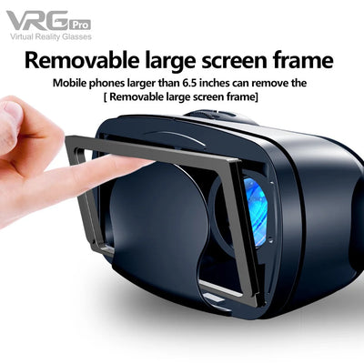 VRG Pro 3D VR Glasses Virtual Reality Full Wide-Angle Screen Visual VR Glasses For 5 to 7 inch Smartphone Eyeglasses Devices