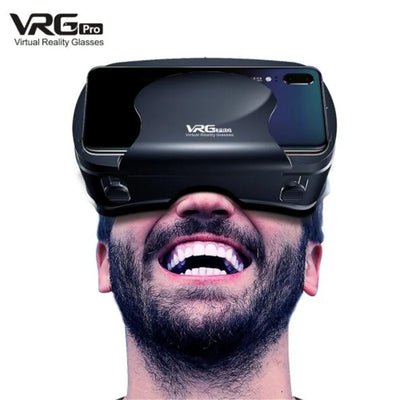 Virtual Reality VR Glasses IMAX Huge Screen Movie 3D Glasses Google Cardboard Box VR Helmet for 5-7" Phone,Support Game Joystick