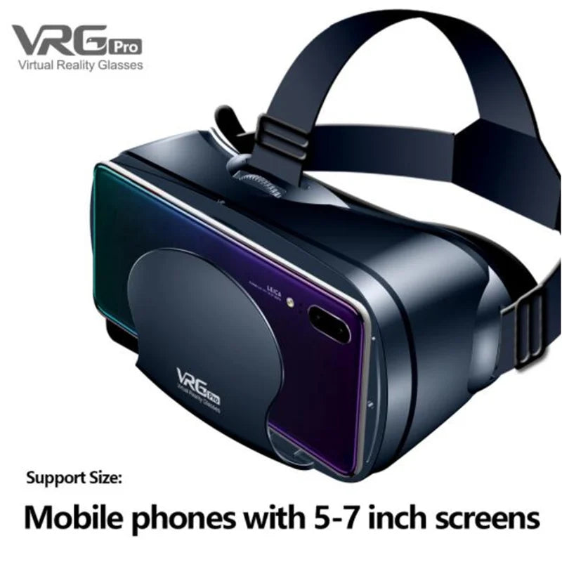 Virtual Reality VR Glasses IMAX Huge Screen Movie 3D Glasses Google Cardboard Box VR Helmet for 5-7" Phone,Support Game Joystick