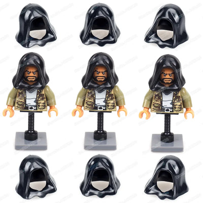 Army Warrior Leader Hood Building Block Moc Special Forces Figures War Protection Equipment Model Child Christmas Gifts Boy Toys