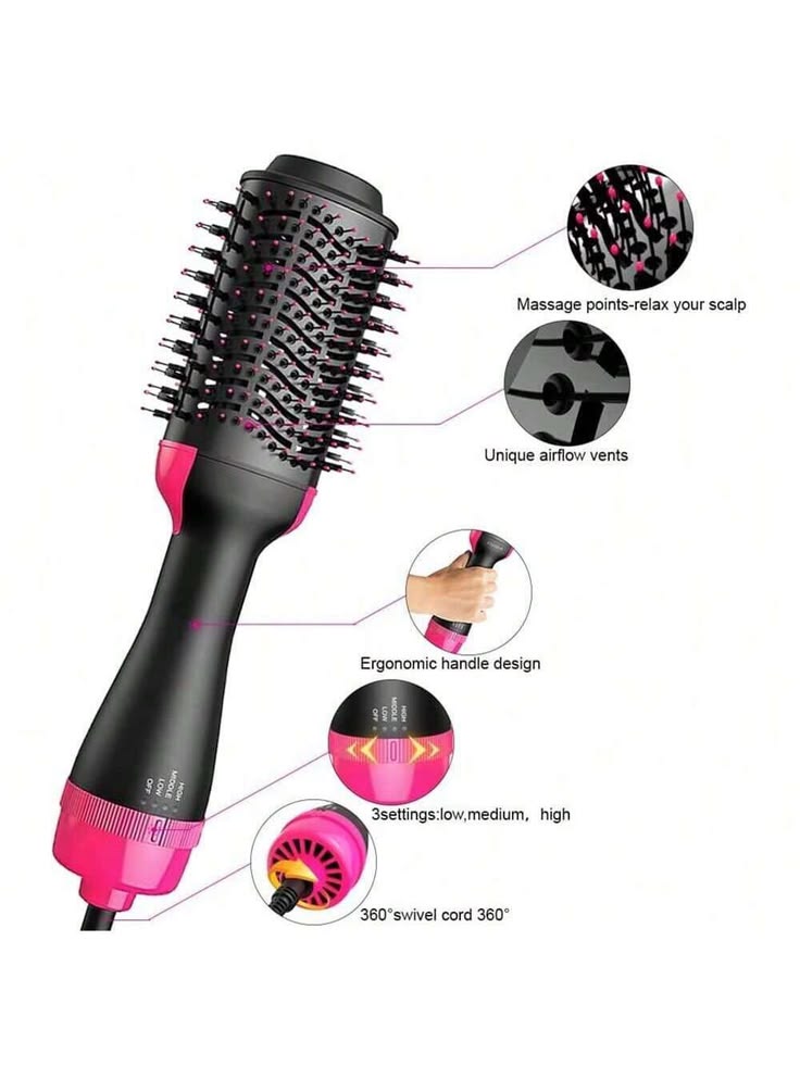 3-in-1 Hair Dryer Brush – Dry, Straighten & Blow Dry