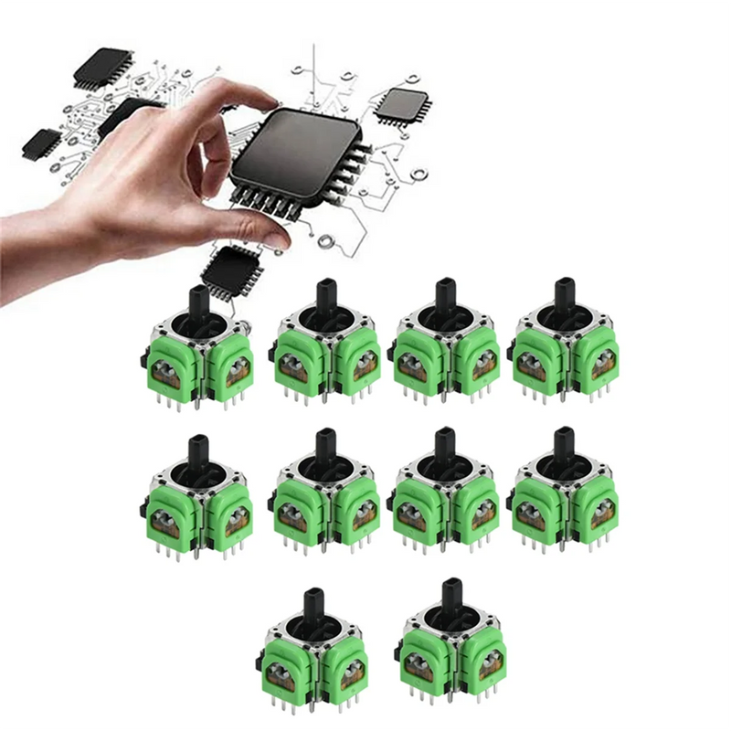 10PCS for PS5 Hall Electromagnetic Joystick Gen 3 Adjustable Hall 3D Joystick for PS5 Game Console Repair Accessories