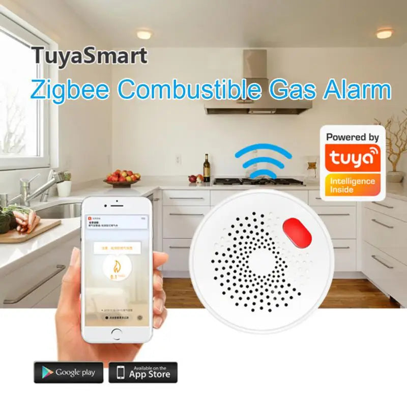 Tuya Smart Home Wifi/zigbee GAS LPG Leak Sensor Alarm Fire Security Detector Gas Detector Smart Life Security Protection