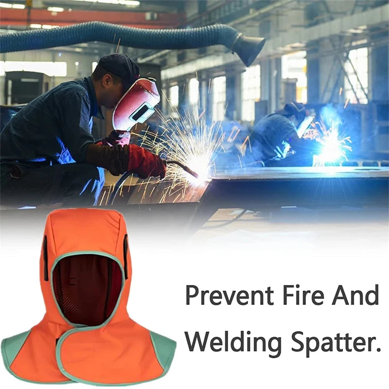 Washable Welding Cap Fire Flame Retardant Helmet Shawl Neck Face Protection Hood Welder Head Cover Caps Electric Welder Work Hat