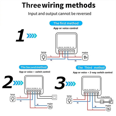 16A Wifi Smart Switch Smart Home Light Switches Module 2 Way Control Work with Tuya Smart Life Alexa Google Home Switch