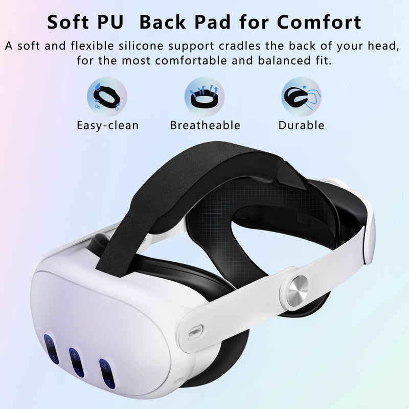 Hellodigi Head Strap For Meta/Oculus Quest 3 Adjustable Elite Strap Lightweight VR Head Cover Enhanced Support And Comfort In VR