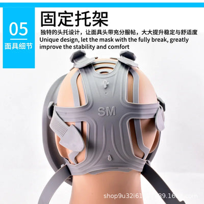 Portable Gas Mask Dust Mask Spray Paint Pesticide Dust Grinding Decoration Mask Industrial Chemical Fire Protection