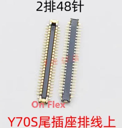 10pcs-100pcs For VIVO Y70S Mobile phone tail socket motherboard cable connection buckle FPC connector On Board Flex 48 pins