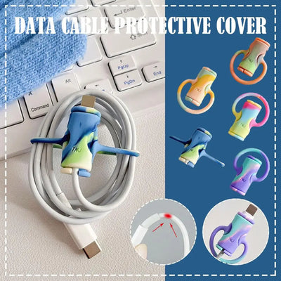 Cable Protector Cover Cute Bow Data Line Protective Sleeve for Mobile Cell Phone USB Charger Cord Winder Protection Accessories