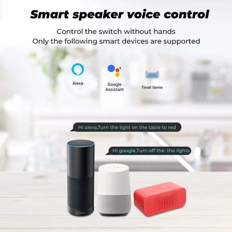 Tuya WiFi Smart Light Switch Universal Breaker Timer Smart Life APP Wireless Remote Control Modules Work Via Alexa Google Home