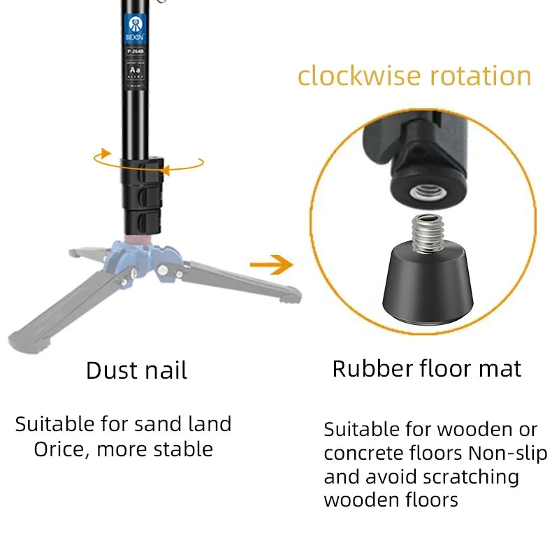 BEXIN Digital Camera Telescopic Handheld Monopod Lightweight Camera Mount Adapter Support Monopod For Nikon Sony Dslr Camera