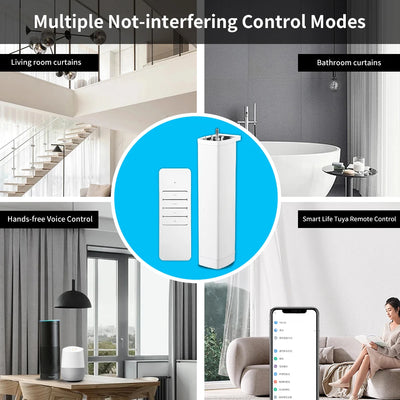 Smart Tuya Wifi/Zigbee Electric Curtain Shutter Motor with RF Remote 22.5CM Size APP Control Alexa Google Assistant SmartThings