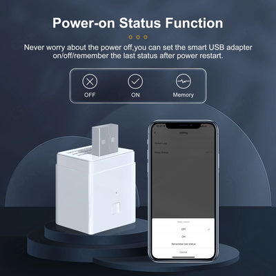 GIRIER Tuya Smart Micro USB Adapter Switch WiFi Mini USB Power Adaptor 5V Works with Hey Google Alexa Alice for Home Automation