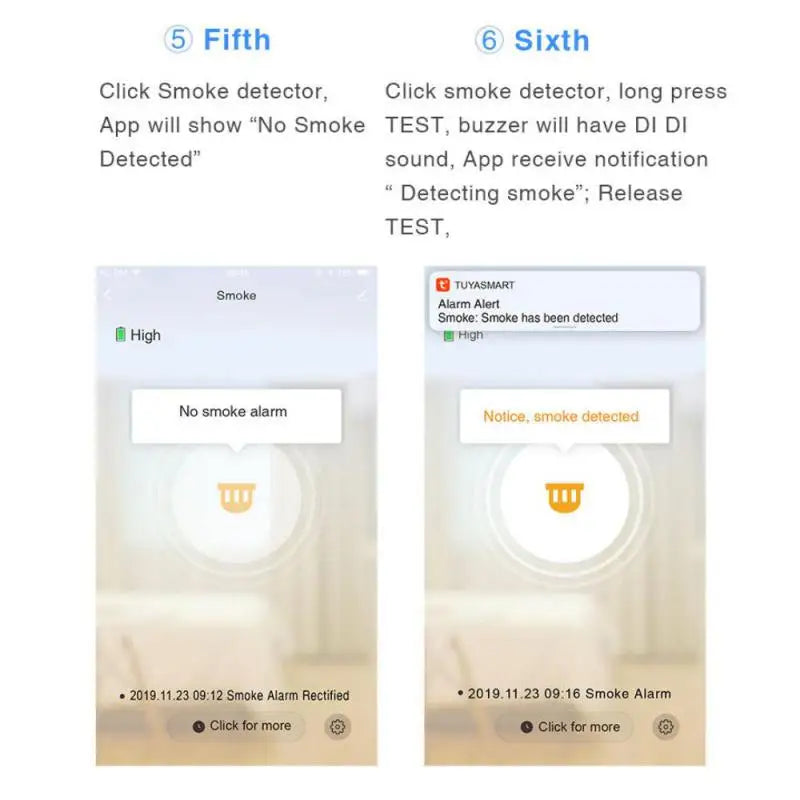 Xiaomi Tuya Smart Wifi Smoke Detector Sensor Wireless Fire Security Protection Alarm Sensor Work With Smart Life APP Control
