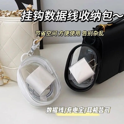 Transparent Data Cable Charger Storage Bag Cable Organizer Waterproof Travel Bag Organizer Mobile Phone Charger Protective Case