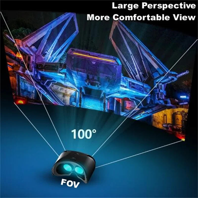 X7S Virtual Reality Glasses IMAX HD Huge Screen 3D Glasses Google Cardboard Box VR Helmet for 5-7" Phone,Support Game Joystick