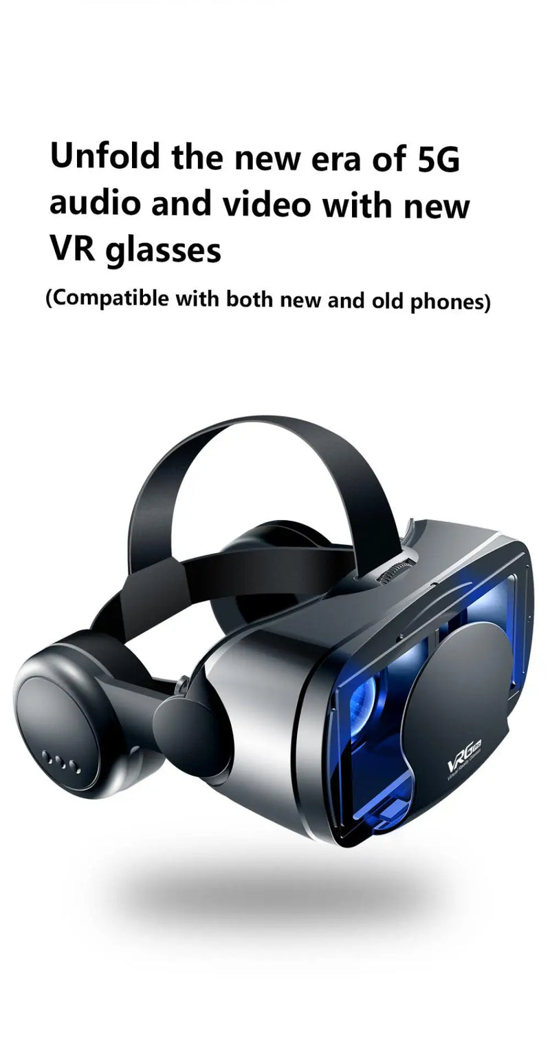 Virtual Reality 3D VR Glasses Headset Smart Helmet for Smartphones Mobile Phone Lenses with Headphone Controller Viar Binoculars