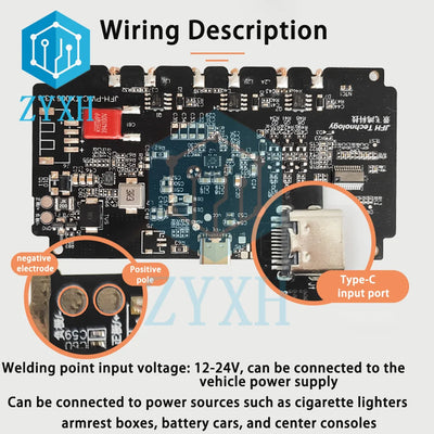 20W 22W Car Wireless Charging Mobile Phone Wireless Charger Module with Three Coil Transmission End 24V 12V Wide Voltage