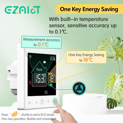 Floor Heating Thermostat Tuya WiFi Programmable Temperature Controller for Electric Warm Gas Boiler Smart Life Work with Alexa