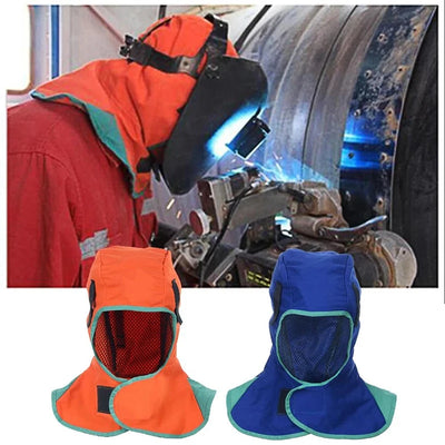 Washable Welding Cap Fire Flame Retardant Helmet Shawl Neck Face Protection Hood Welder Head Cover Caps Electric Welder Work Hat