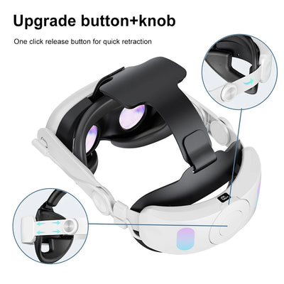 Adjustable Alternative Head Strap 6000mAh Rechargable Battery Head Strap VR Accessories for Meta Quest 3 VR Headset