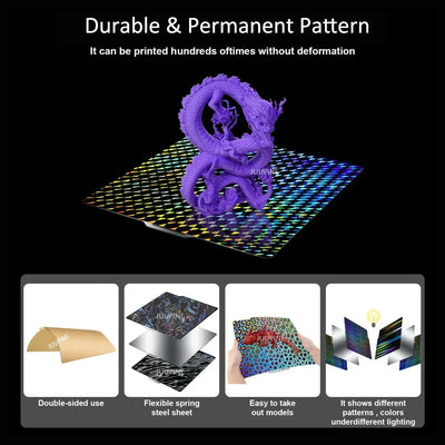 Juupine For Bambu Lab Build Plate Bambulab P1s Textured Pei Sheet Pey Peo H1H 257x257 Build Plate Bambu Labs X1C P1P Upgrades