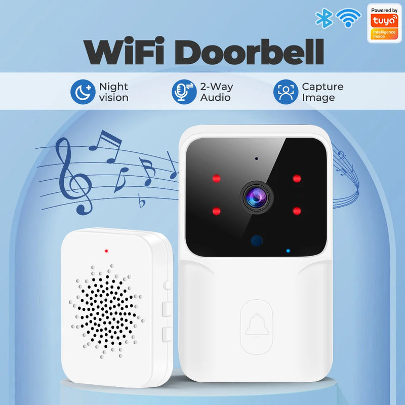 ONENUO WiFi Tuya App Video Doorbell Wireless Phone Home Intercom System Door Viewer Night Vision DoorBell Camera Home Security