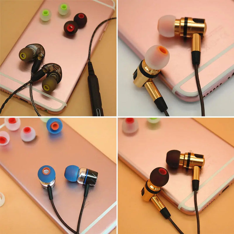 12pcs 3.8mm Rubber Replacement Headphone In-ear Earphone Earbuds Silicone Ear Tips Ear pads cushion