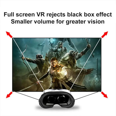 VRG 3D VR 100-120 °Glasses Virtual Reality Full Screen Visual Wide-Angle VR Glasses For 5 To 7 Inch Phone Devices Smart Glasses