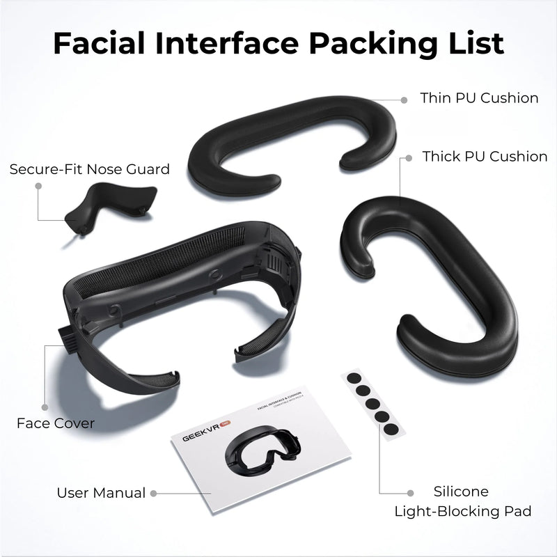 GEEKVR Facial Interface & Head Strap for Pico 4: Customized Comfort and Perfect Fit