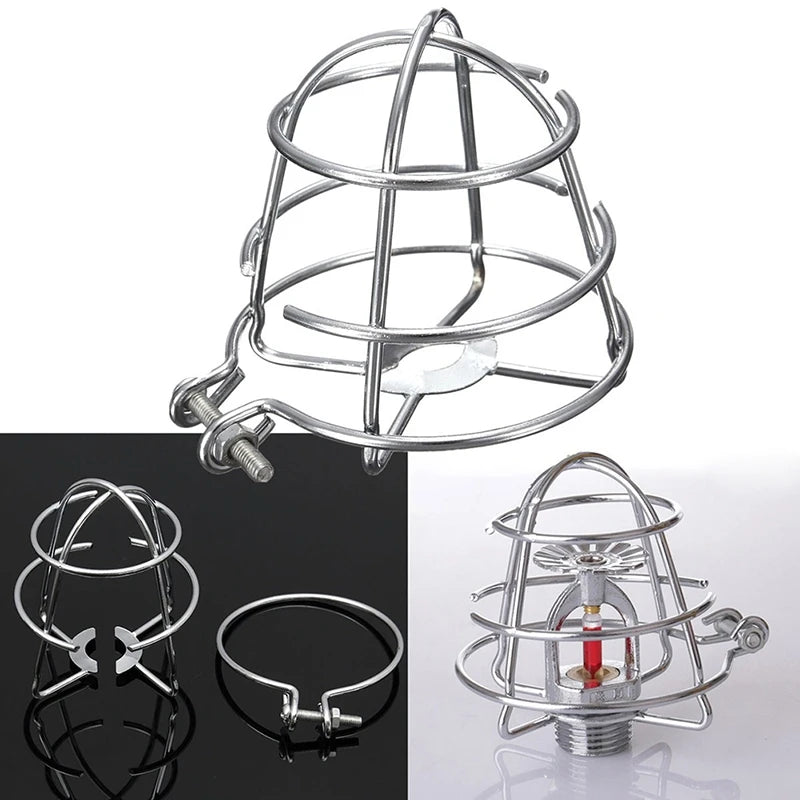 Fire Sprinkler Headguard,Fire Sprinkler Head Protection Frame Recessed Heavy Duty Chrome Plated Sprinkler Headcage