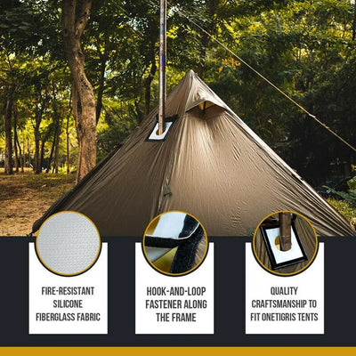 Tent protective cover Wood Fire Stove Smoke Chimney Stove Tube Fire Pipe Road Anti-scalding Protection Refractory