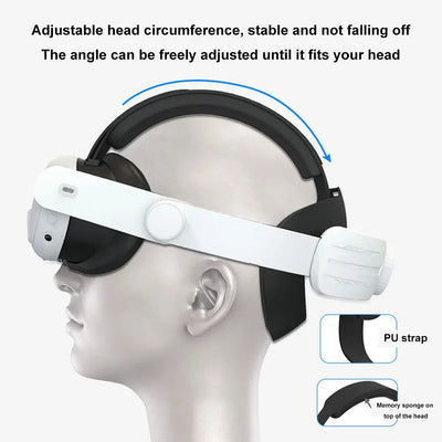 Adjustable VR Head Strap for Meta Quest 3 Headset Comfortable VR Head Band Lightweight Ergonomic for Meta Quest 3 VR Accessories