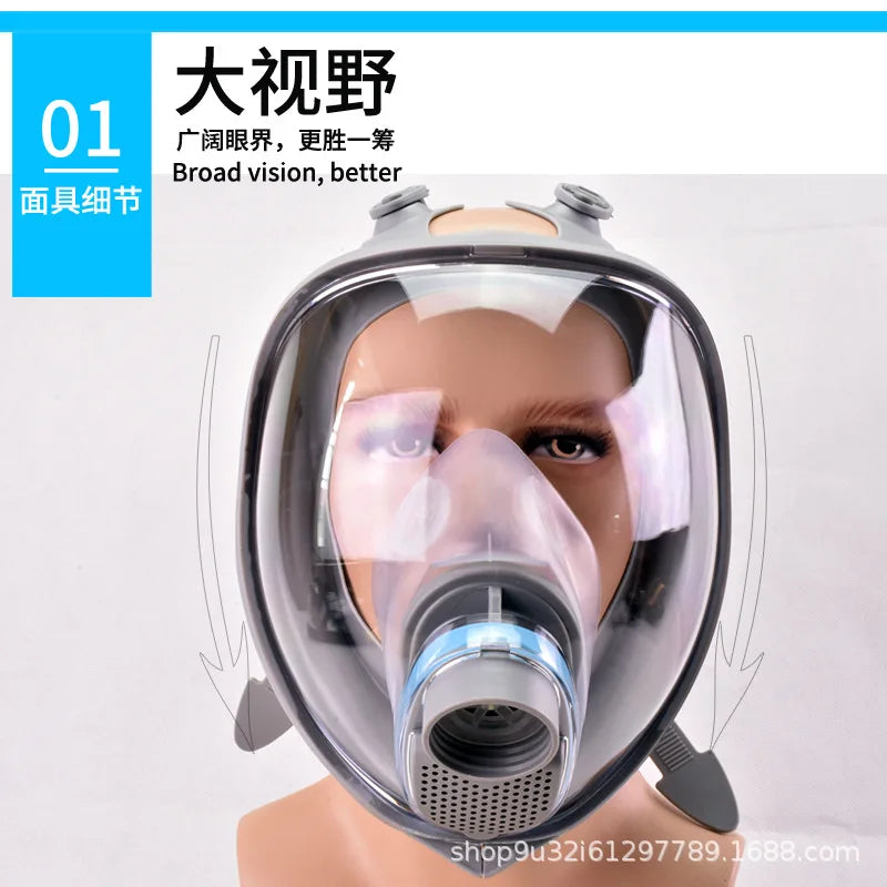 Portable Gas Mask Dust Mask Spray Paint Pesticide Dust Grinding Decoration Mask Industrial Chemical Fire Protection