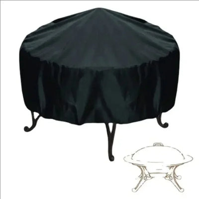 Fire Pit Cover Round Brazier Stove Cover Waterproof Windproof Sun Protection For Outdoor Garden Furniture Sets Muebles De Jardín