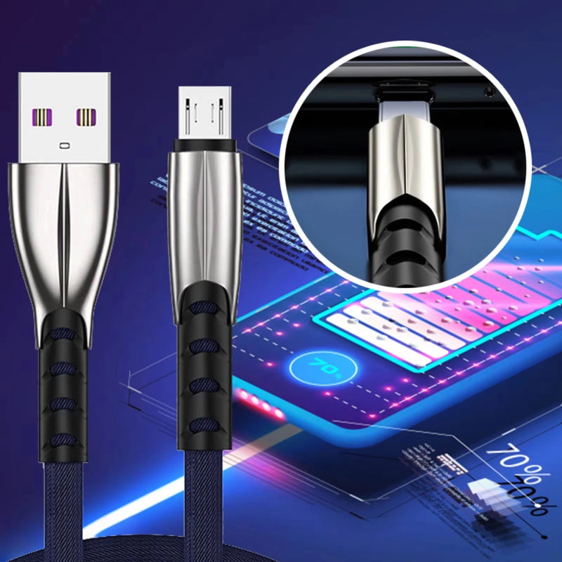 2.4A USB Micro Cable Fast Charge Data Cable for Samsung Huawei Xiaomi Tablet Android Mobile Phone USB Charging Cord