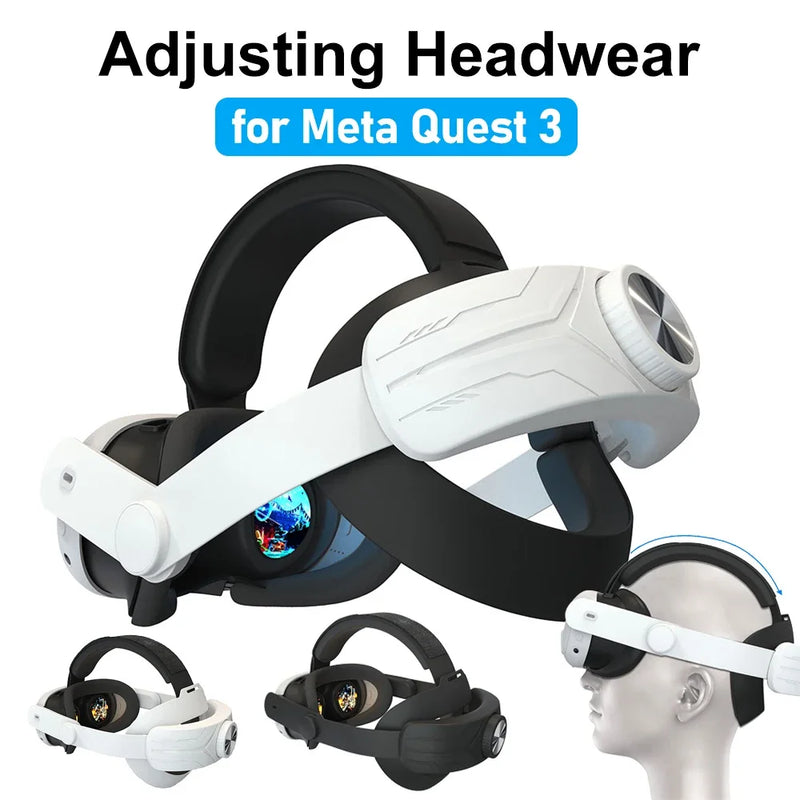 Adjustable VR Head Strap for Meta Quest 3 Headset Comfortable VR Head Band Lightweight Ergonomic for Meta Quest 3 VR Accessories