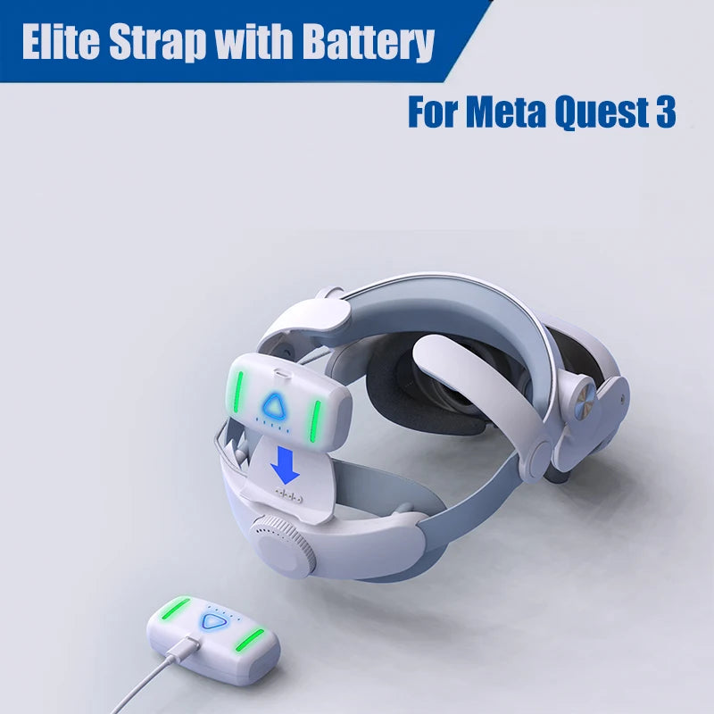 VR Elite Strap for Meta Quest 3 Fast Charging Elite Headband Alternative Upgrades Head Strap for Oculus Quest 3