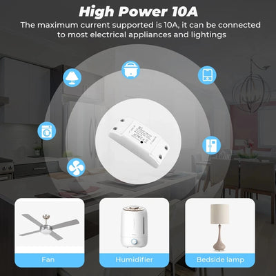 Tuya WiFi Smart Light Switch Universal Breaker Timer Smart Life APP Wireless Remote Control Modules Work Via Alexa Google Home