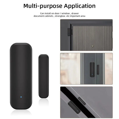 Tuya WiFi/ZigBee Door Window Sensor Smart Home Wireless Door Open Close Detectors APP Remote Alarm Work with Alexa Google Home