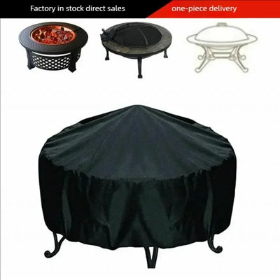 Fire Pit Cover Round Brazier Stove Cover Waterproof Windproof Sun Protection For Outdoor Garden Furniture Sets Muebles De Jardín