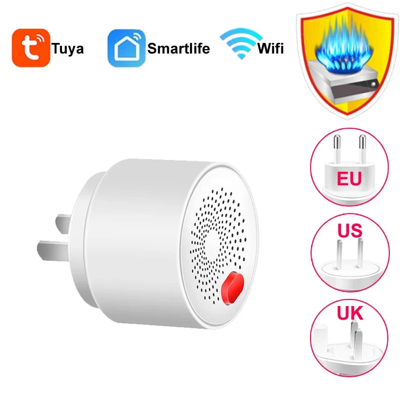 Smart Home Wifi Natural Gas Sensor Combustible Household Smart LPG Gas Leakage Alarm Detector Fire Security Protection