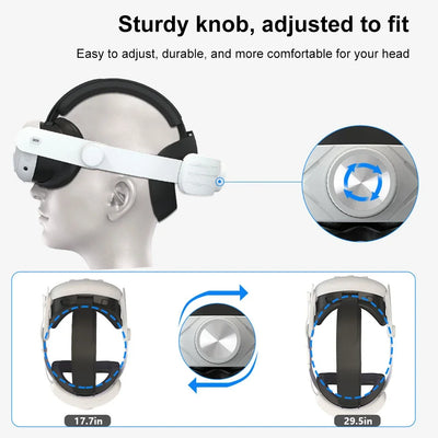 Adjustable VR Head Strap for Meta Quest 3 Headset Comfortable VR Head Band Lightweight Ergonomic for Meta Quest 3 VR Accessories