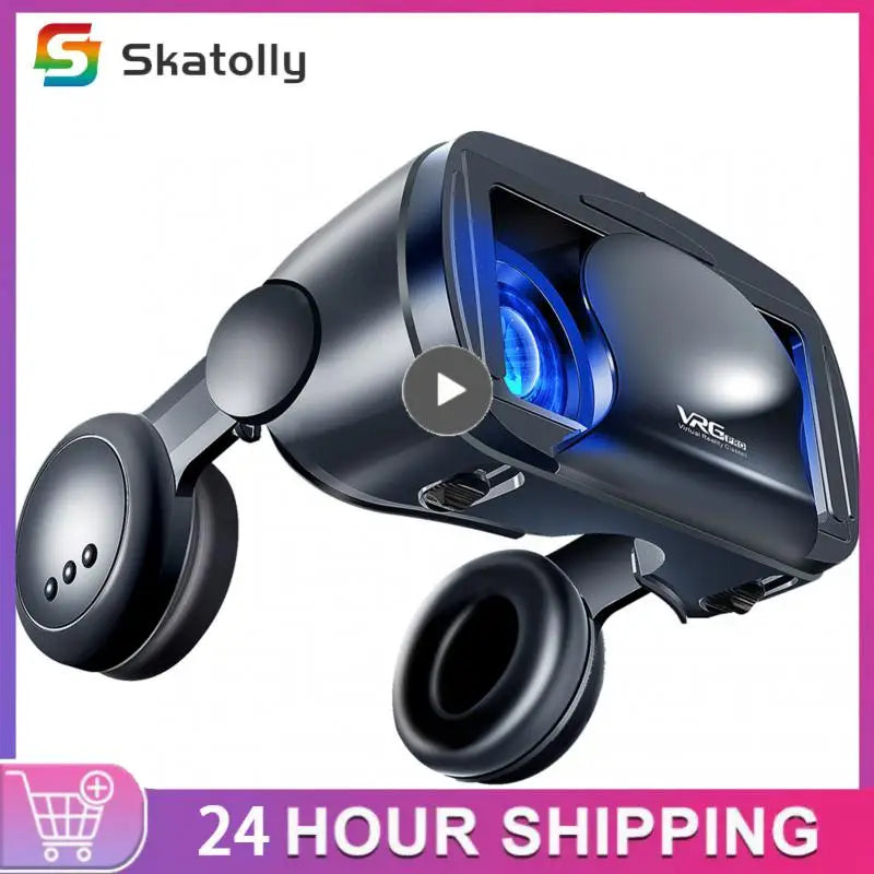 Virtual Reality 3D VR Glasses Headset Smart Helmet for Smartphones Mobile Phone Lenses with Headphone Controller Viar Binoculars