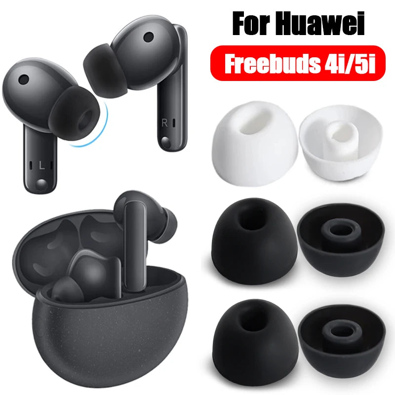 1/3Pairs Silicone Earplugs Earbuds for Huawei Freebuds 4i/5i Headphone Sound Insulation Replace Ear Pads Cover In-Ear Eartips