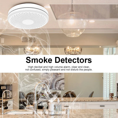 Tuya Smart WiFi Smoke Carbon Monoxide Composite Home Fire Detector Smoke Alarm Sensor Tuya Smoke Alarm Fire Protection