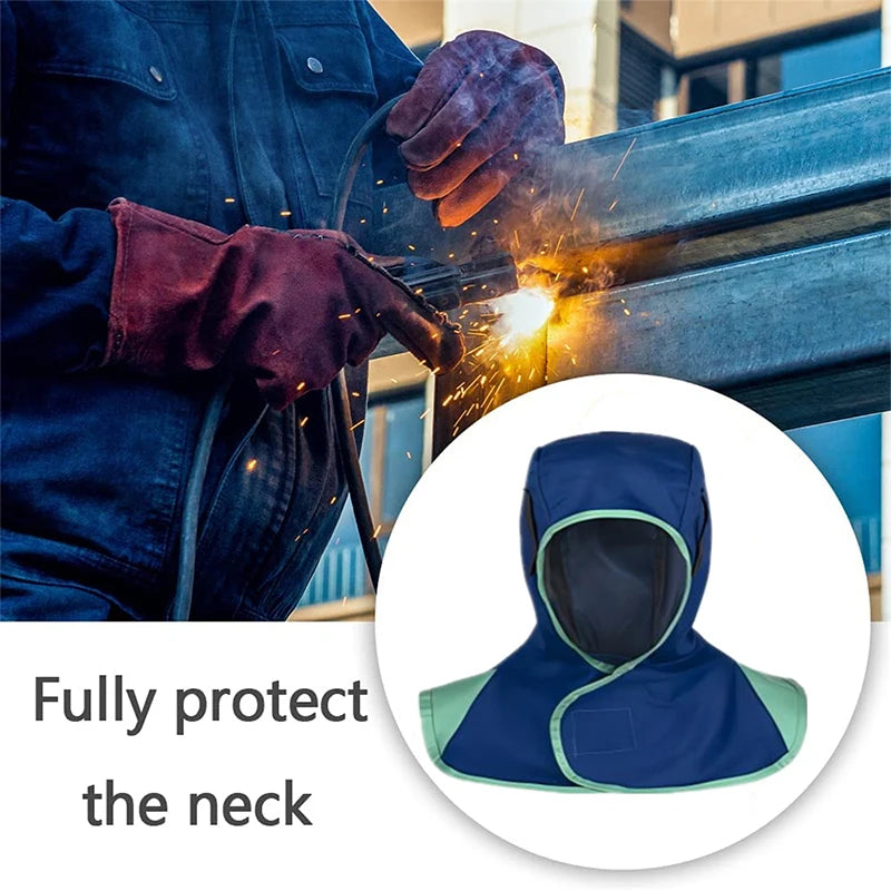 Washable Welding Cap Fire Flame Retardant Helmet Shawl Neck Face Protection Hood Welder Head Cover Caps Electric Welder Work Hat